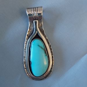 Turqoise & Sterling Silver Pendant from New Mexico